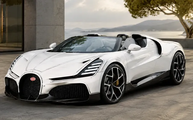 Bugatti W16 Mistral Blanc Éternel: porcelana i W16